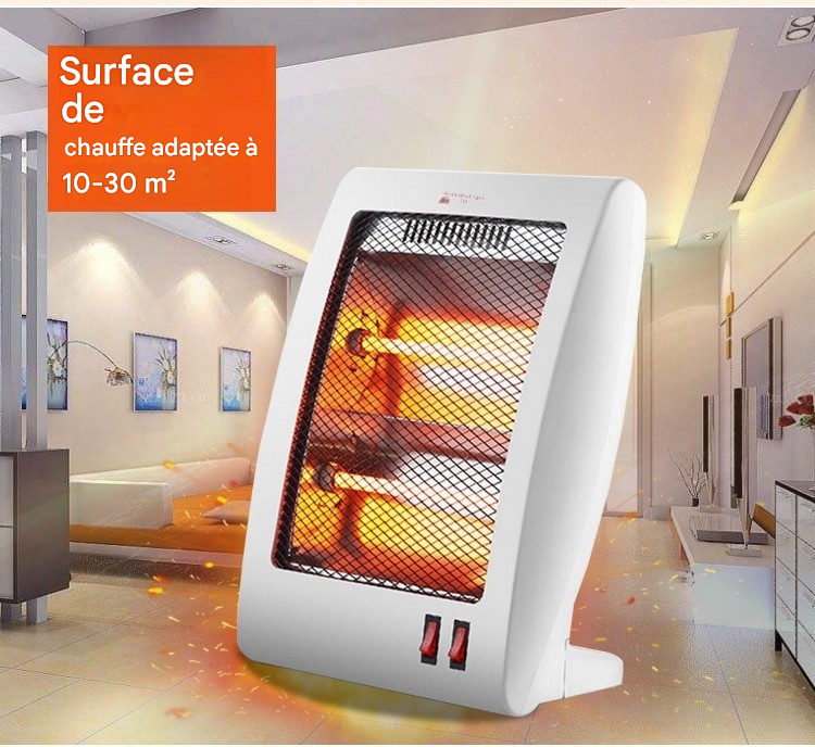 Mini Chauffage Quartz 600W – Chauffage Rapide, Compact & Économique