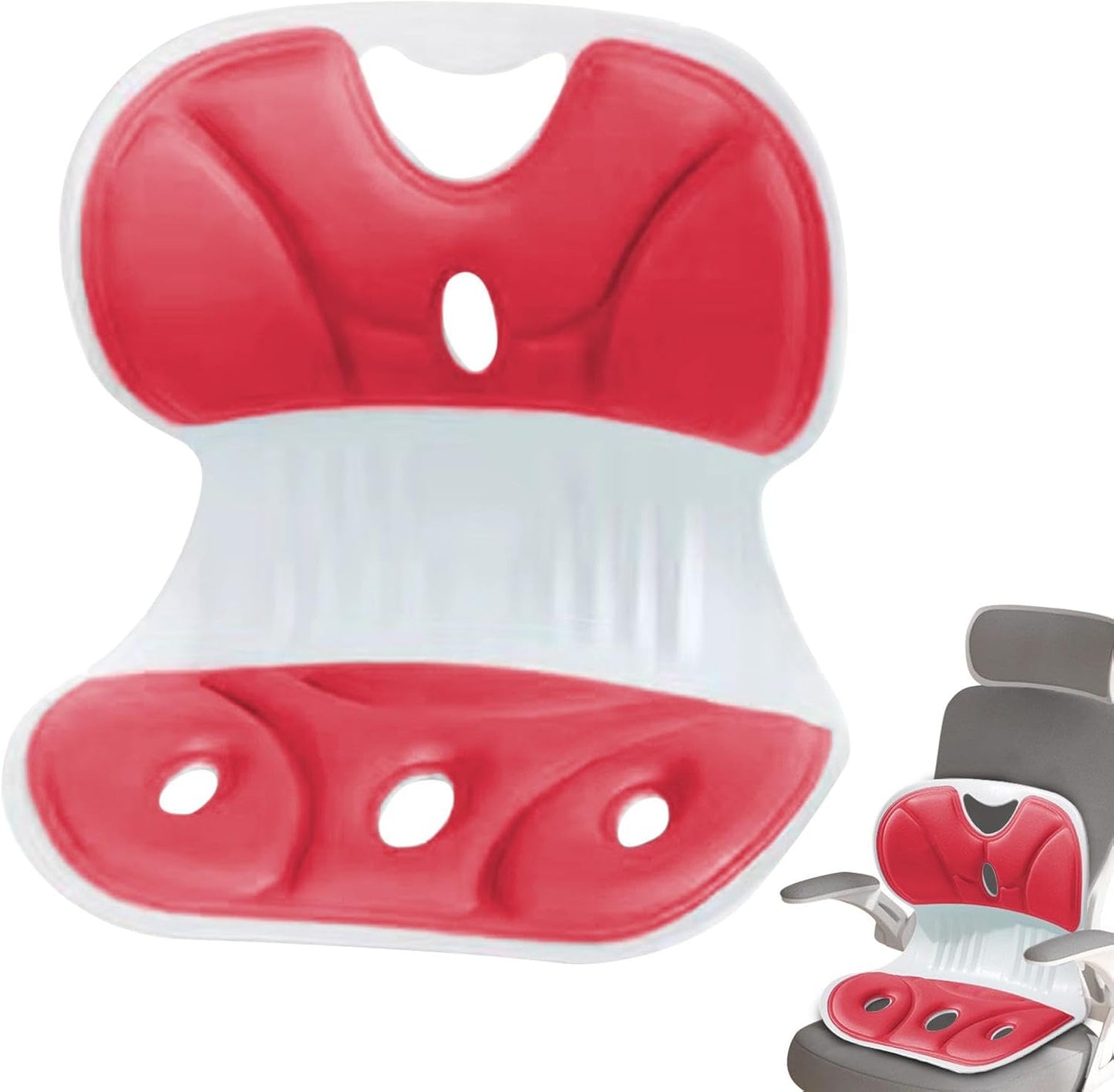 Coussin Lombaire Correcteur de Posture - Support Dos Bureau Siège Anti-Mal de Dos