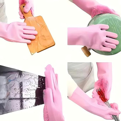 Gants Multi-Usage en Silicone – Anti-Froid, Vaisselle & Nettoyage