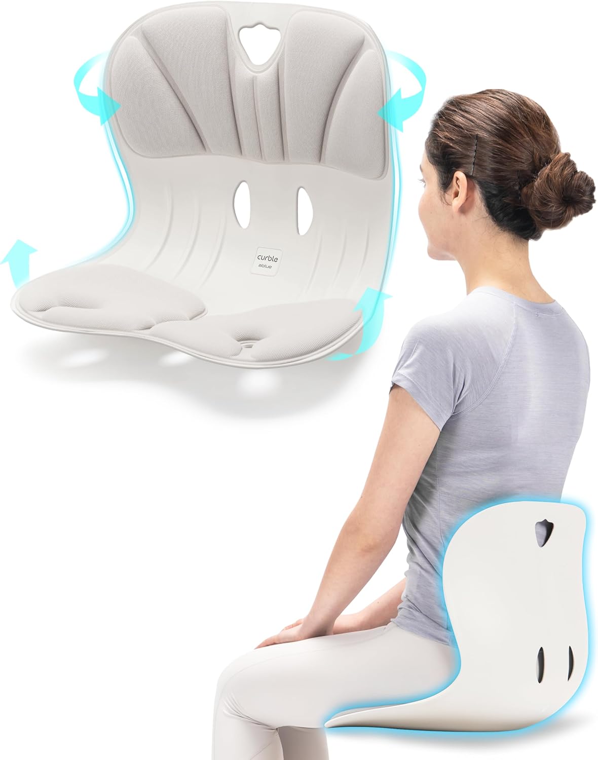 Coussin Lombaire Correcteur de Posture - Support Dos Bureau Siège Anti-Mal de Dos