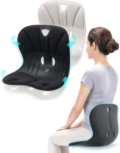 Coussin Lombaire Correcteur de Posture - Support Dos Bureau Siège Anti-Mal de Dos