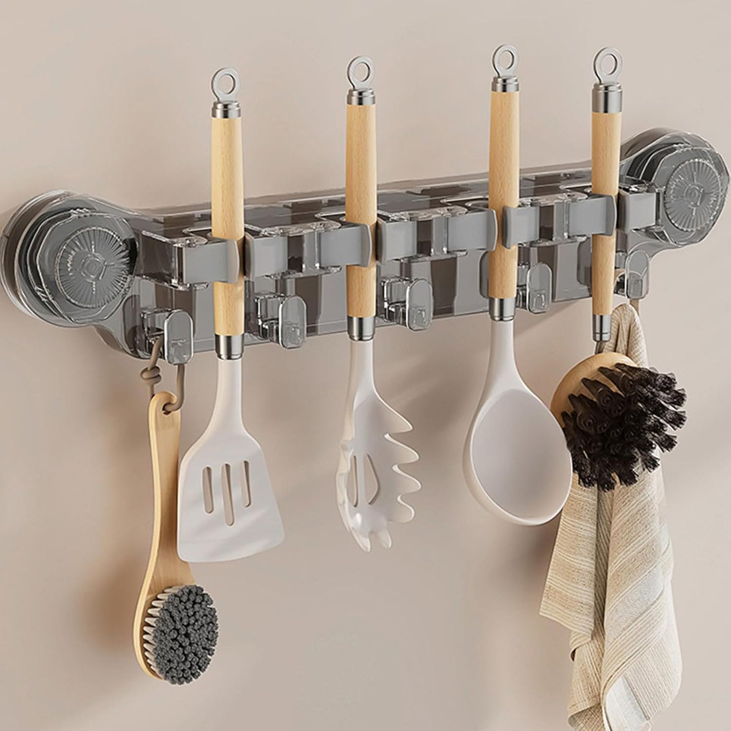 Support Balai Mural Sans Perçage - Ventouse Ultra-Forte